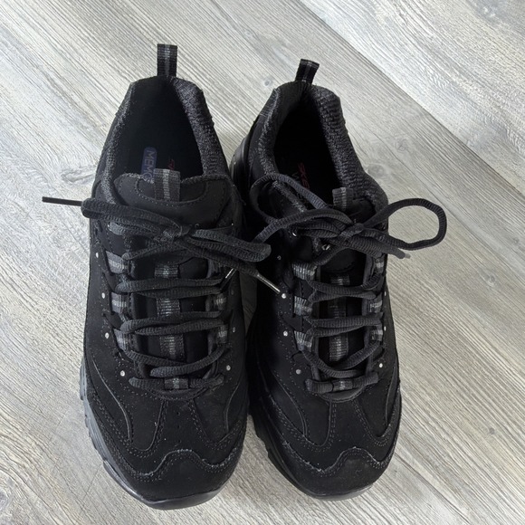 Skechers D'Lites 11949 Black Memory Foam Athletic Sneakers Women's Size US 8.5 - Picture 9 of 11